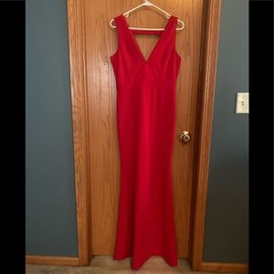 Red gown